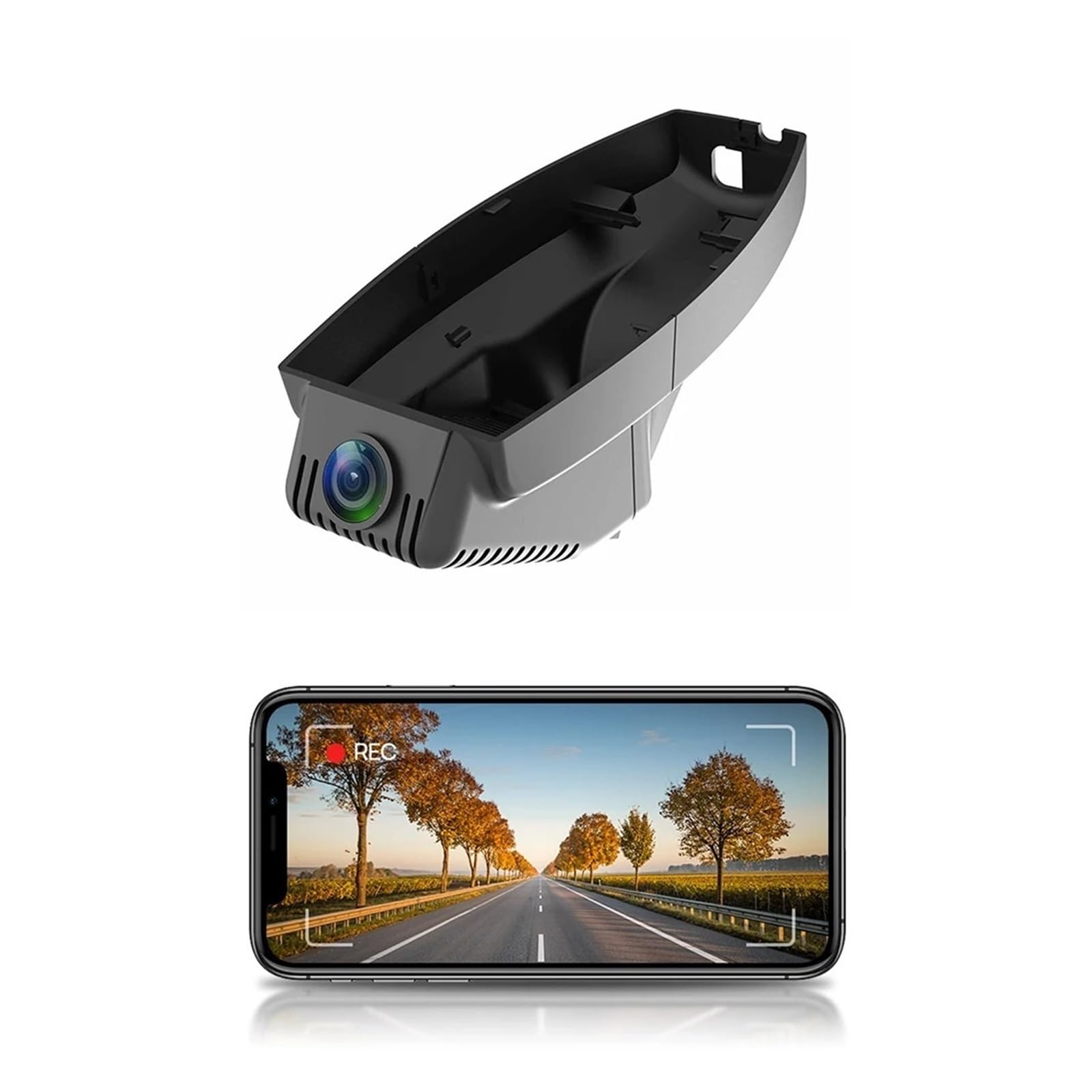 Cámara Dual para automóvil HD de 1080p, cámara para Tablero Delantera y Trasera 4K para cámara de salpicadero para BMW E chasis E60 E61 E65 E66 E70 E72 E83 E84 E88 E92 E93(HD2-6003,4K Front CAM 64GB)