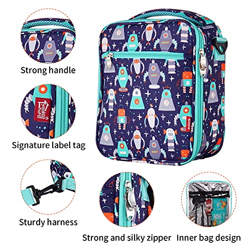 Yookee Home Boys Lunch Box Kids Lunch Bag Insulated Lunch Box For Kids Lunch Accessories Lunchboxes Kids Lunch Boxes For School Lunch Box Container Robot Lunch Boxes For Boys Lunch Bag With Strap #TOP1