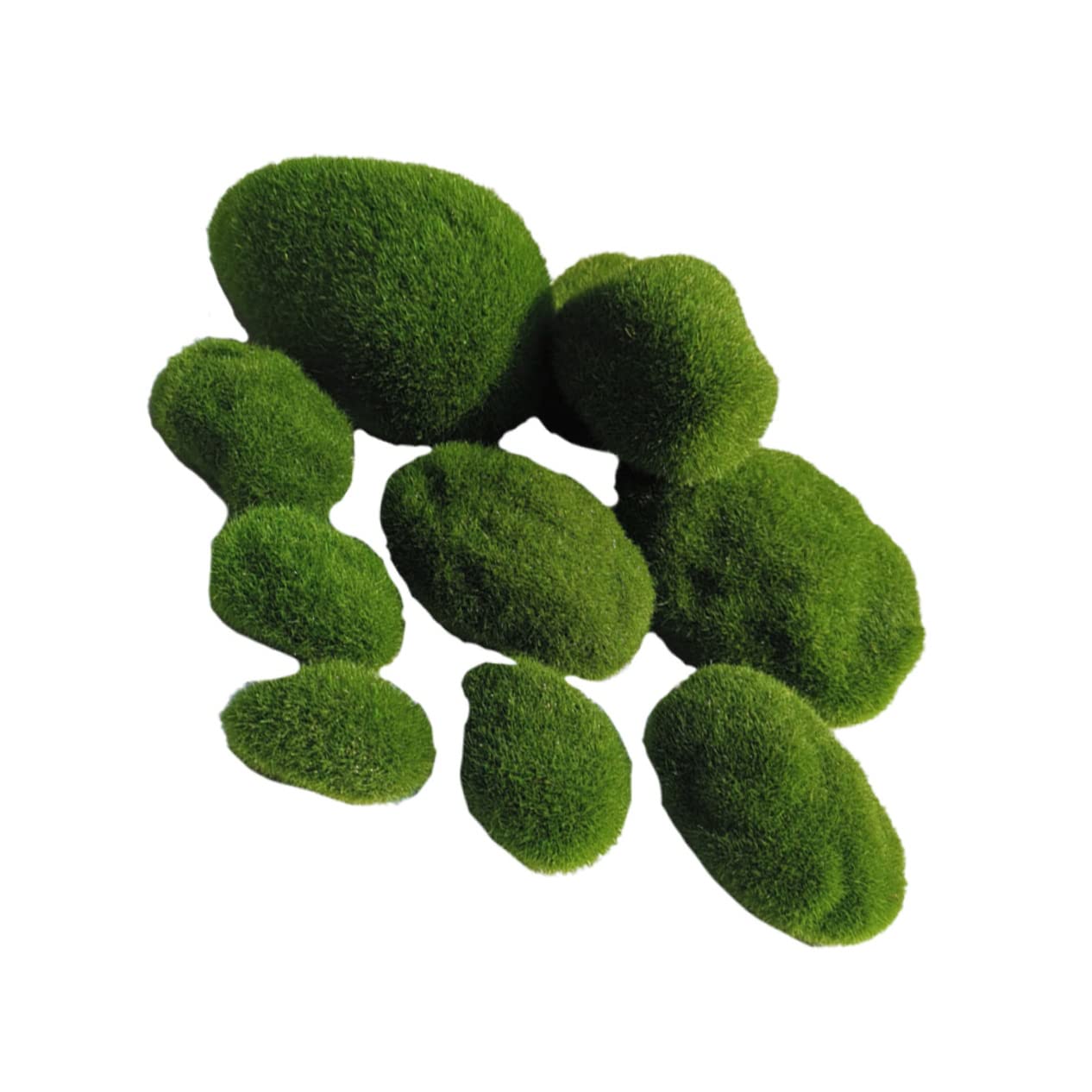 TEHAUX10pcs Moss Stone Wedding Decorations for Ceremony Terrarium Tank Preserved Grass Moss Gardens Moss House Plant Pots Faux Rock Mossy Stones Artificial Bonsai Foam
