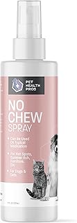 Pet Health Pros No Chew Spray for Dogs and Cats - Bitter Anti Chew Spray for Dogs & Cats to Stop Dogs from Chewing Furniture, Plants and Hot Spots - Cat & Dog Deterrent Spray - 8 oz