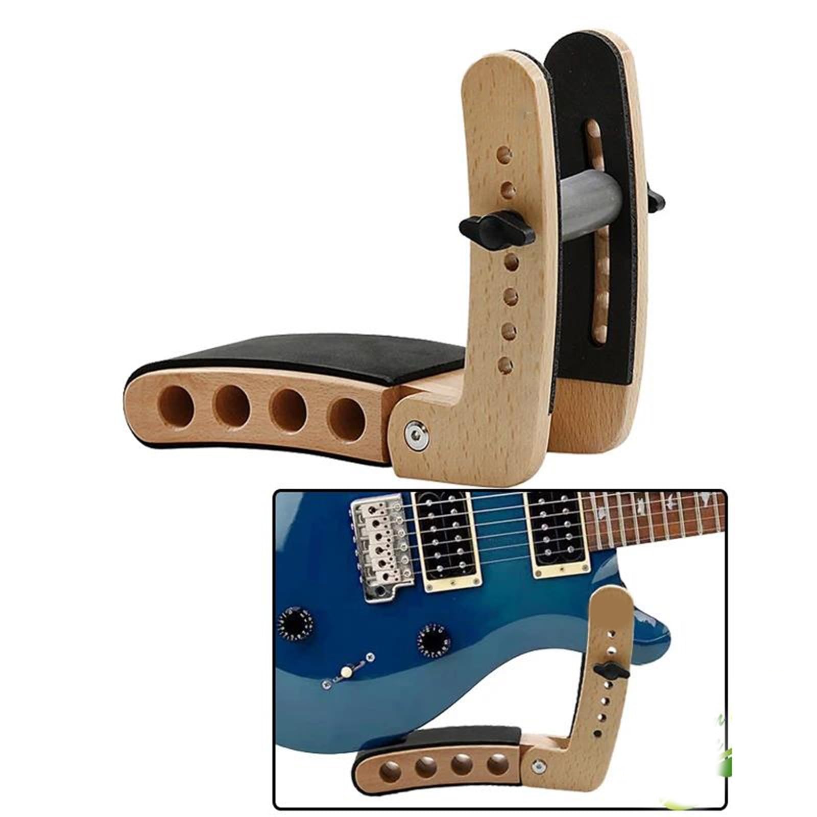 Juego Herramientas Ajuste Guitarra Reposapiernas Ajustable De Madera Haya Para Guitarra Eléctrica Y Herramientas Para Tocar El Bajo