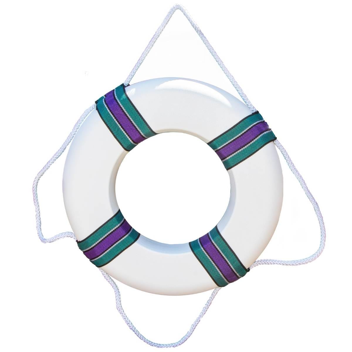 SWIMLINE HYDROTOOLS Life Preserver Ring Pool Buoy |Soft Foam | 18" Diameter | Dual-Use For Decoration | Includes Life Preserver Surround Rope | Lightweight & Durable