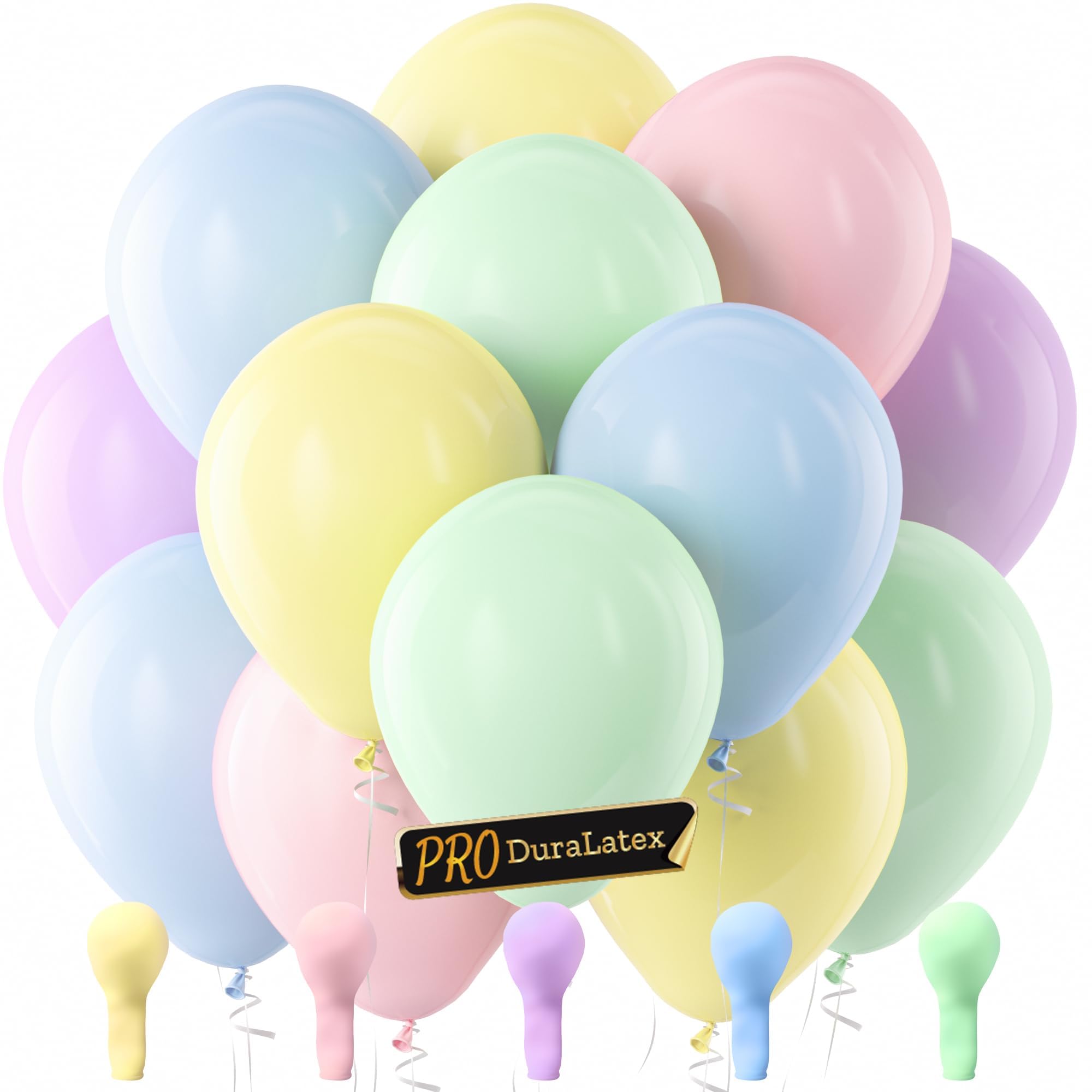 Bezente Pro Duralatex Pastel Extra-Thick Balloons 100 Pack 12 inch