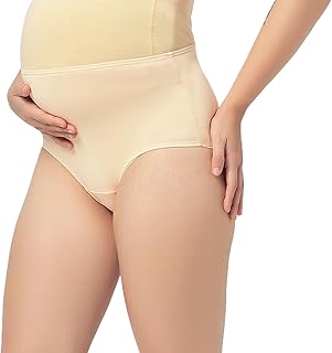 Mumchief High Waist Soft Cotton & Lycra Pregnancy Panty, Over The Belly Fit Lingerie, Solid Stretchable Brief, Breathable Price In India