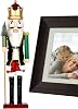 Nutcracker Christmas Decor, 15.75 Inch Collectible Soldier Nutcracker, Christmas Holiday Statue with Light & Music for Bedroom Living Room Shelf Cabinet Dinner Table Party Decor