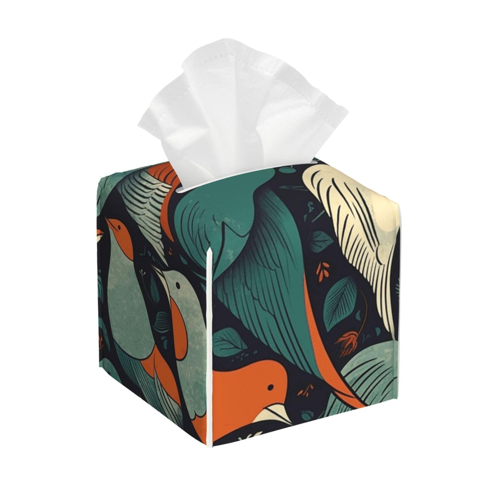 Flock of Birds Tissue Box Cover Square Cube Boxes