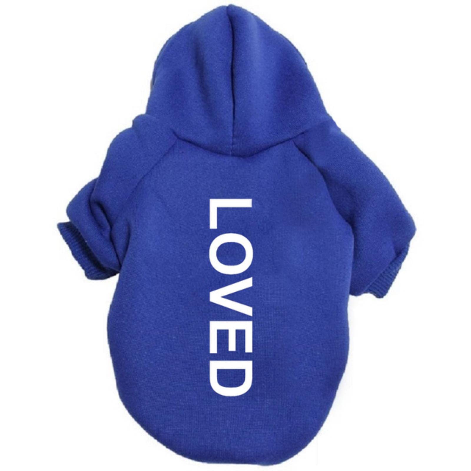 1 Pc Clothes for Small Medium Large Dogs Soft Fleece Pet Sweater Puppy Cat Costume Coat Pet Clothing Accessories-12-Dark Blue-Love,XS