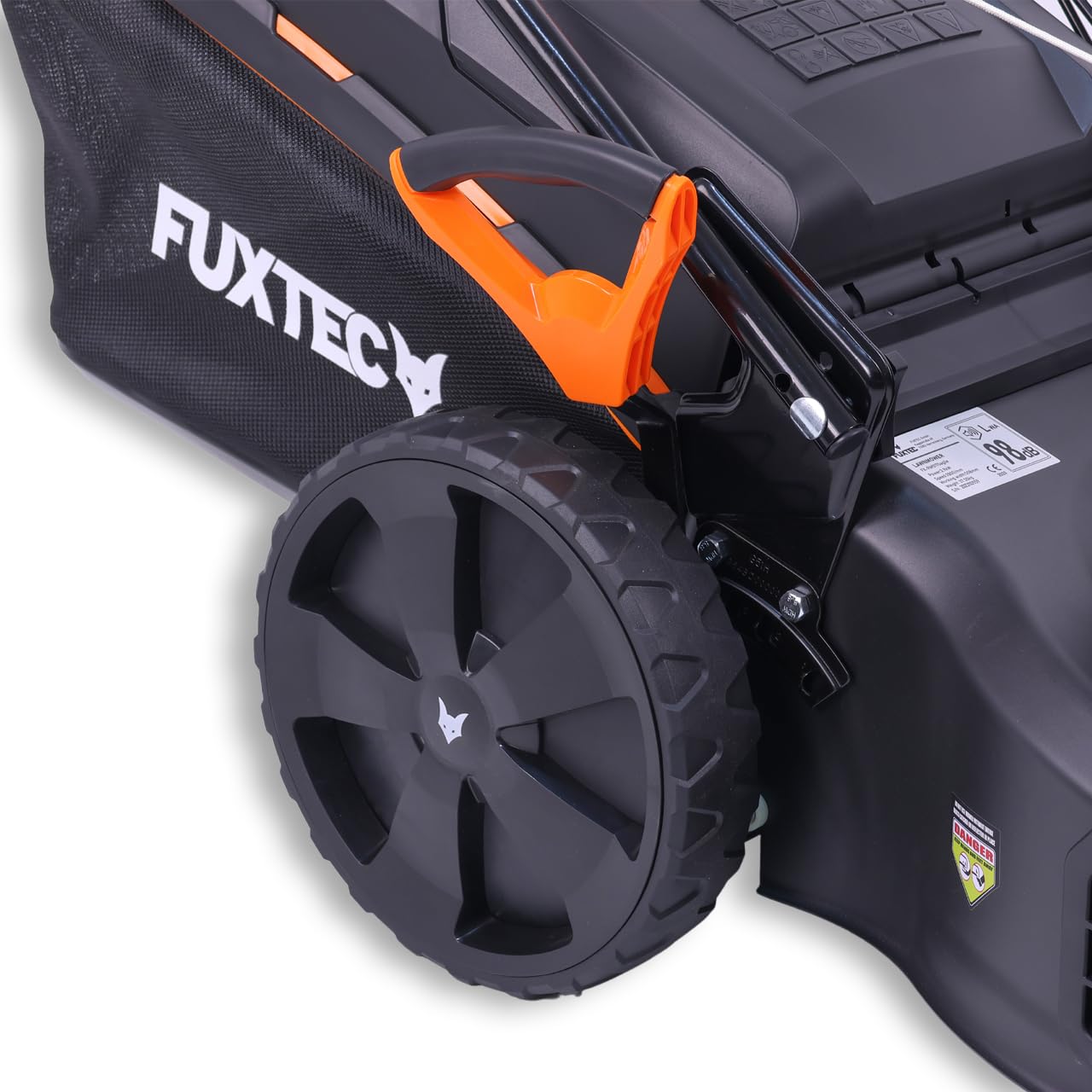 Kosiarka spalinowa FUXTEC 4w1 FX-RM5170agile, 2,9 kW, skretna os przednia, szer. koszenia 51 cm, 7 poziomów (25–75 mm), kosz 60 l, mulczowanie i wyrzut boczny