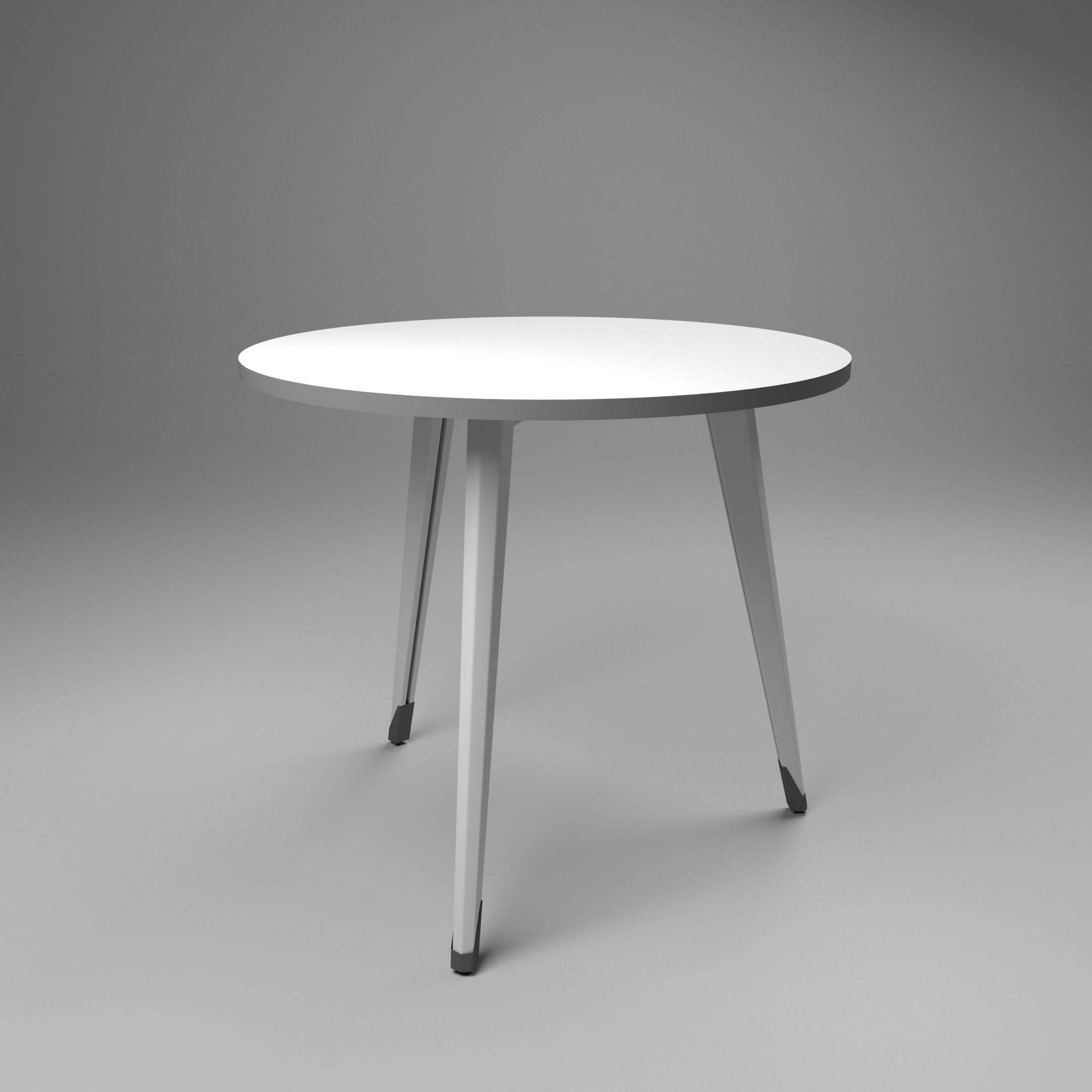 Neo Front MDF Meeting Table Round Conference Table White Lounge Table for Home and Office TC-P9031