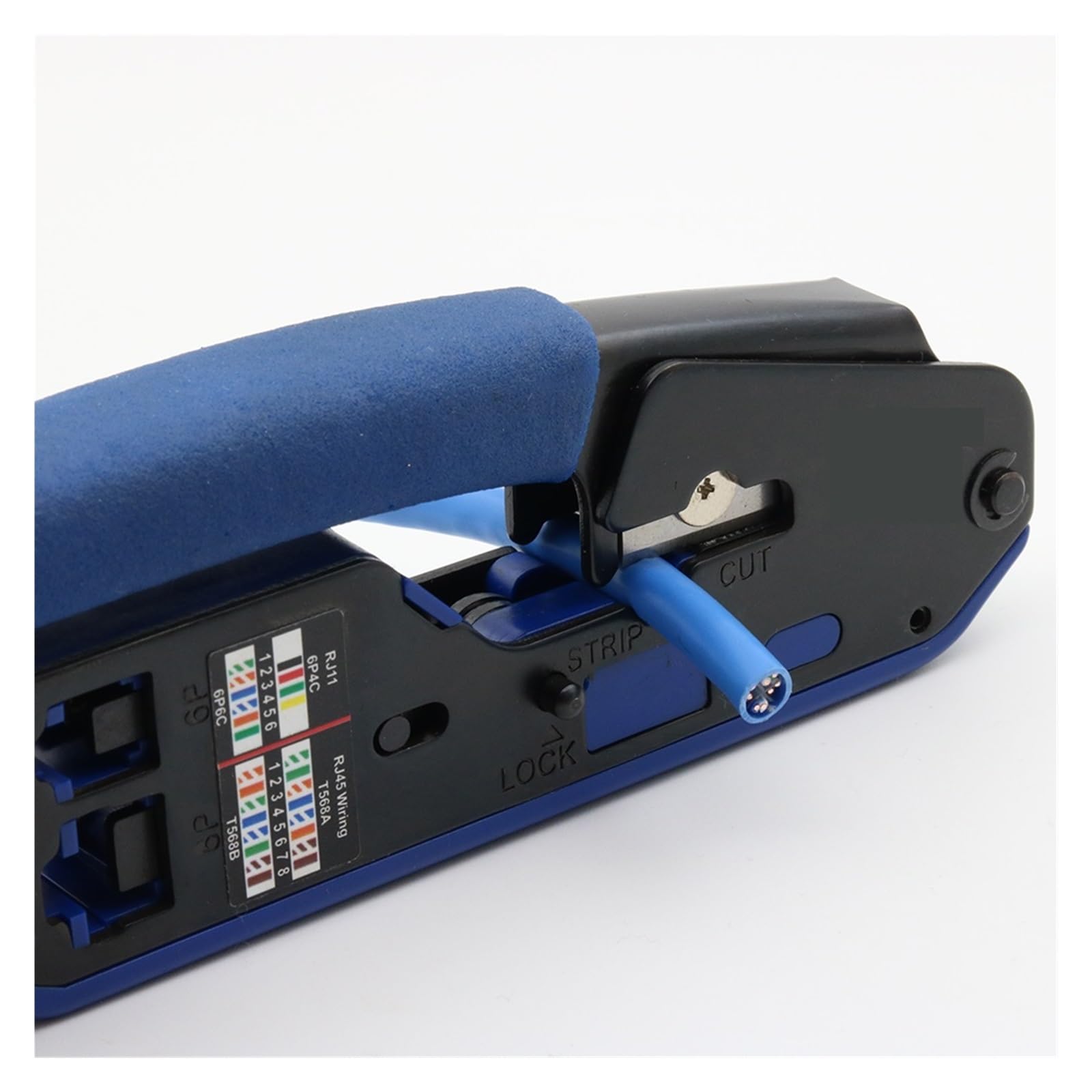 Outils de sertissage Pince À Sertir Cat6 Cat5e Cat5 RJ45 Pince À Sertir Réseau Pince À Dénuder Ethernet Pince À Câble RG45 RJ11 Multifonction(SET B)