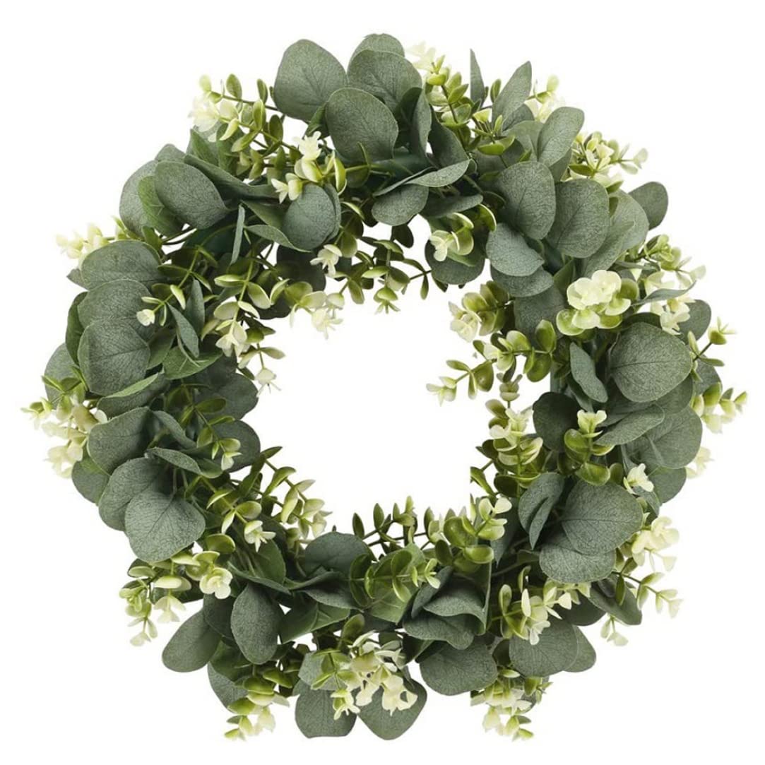 Couronne de porte d'entrée en eucalyptus pour créer une ambiance chaleureuse