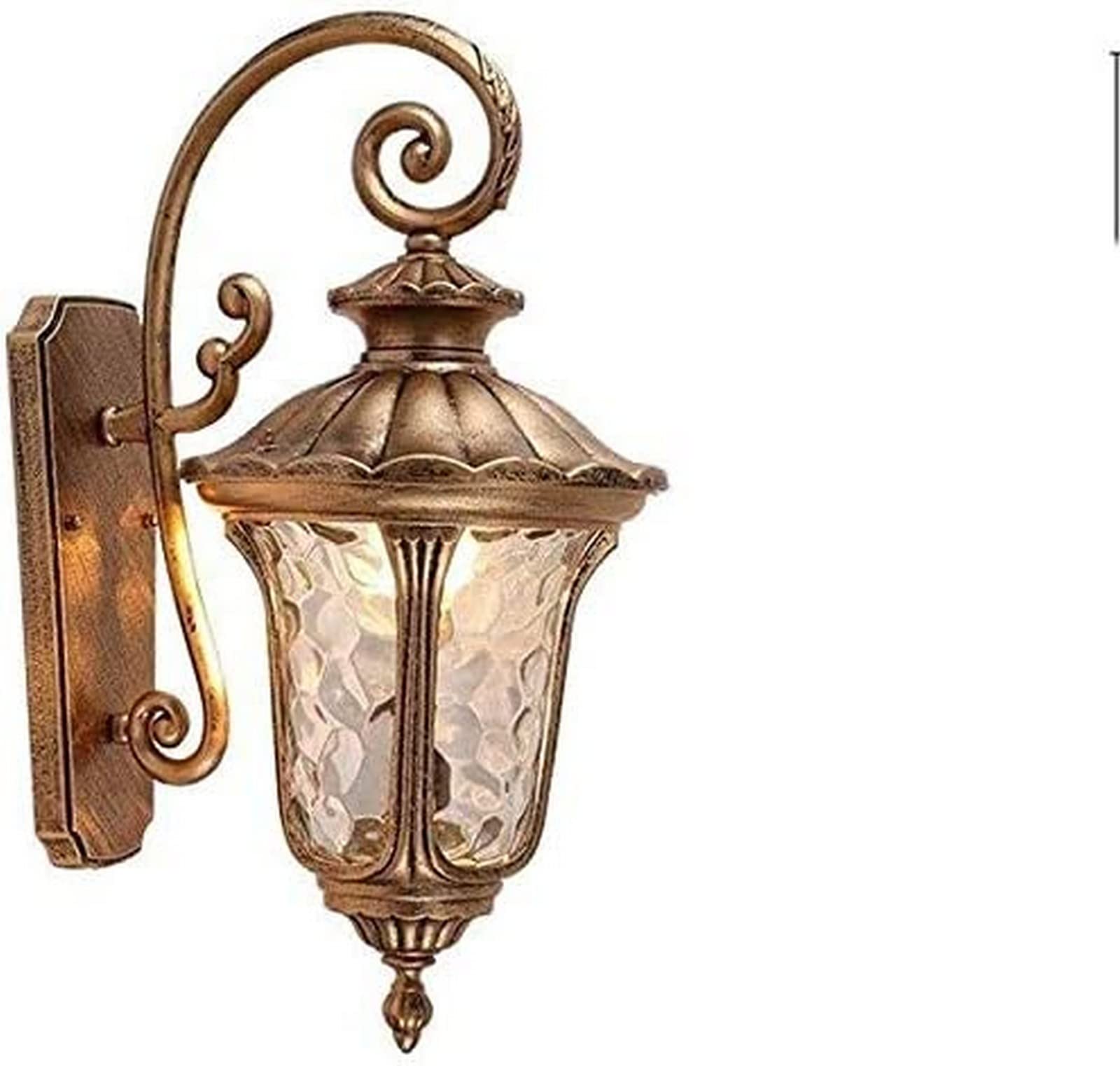 Olskfuh Light Wall Lamp, Garden Wall Outdoor Waterproof Wall Lamp Antique Lantern Sconce Large 19Inch Retro Aluminum Fixture Glass Shade Industrial Wall For Porch Barn Cou,