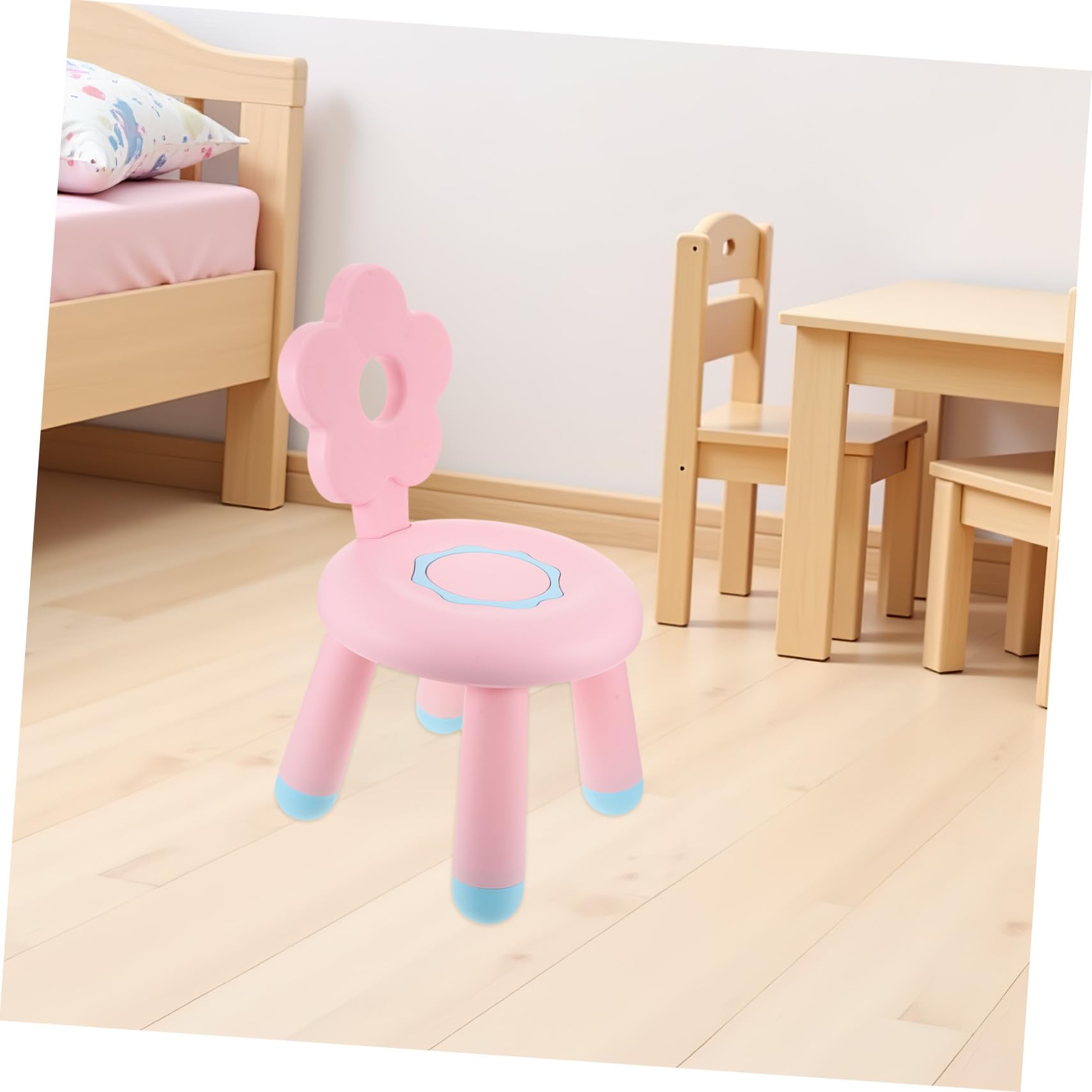 Gadpiparty Sgabello in Plastica per Bambini Versatile per Ingresso e Bagno, Seduta Piccola Rosa