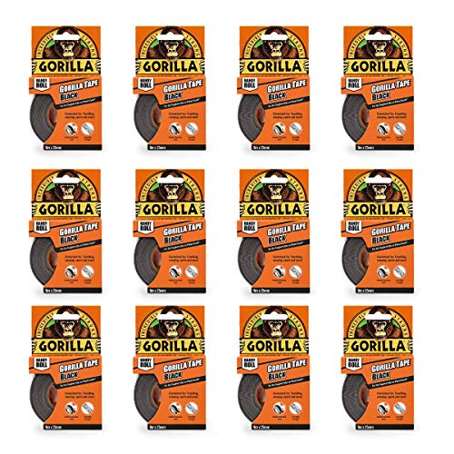 Image of Gorilla 3044401 Tape Handy Roll Black 9m, (Pack of 12)