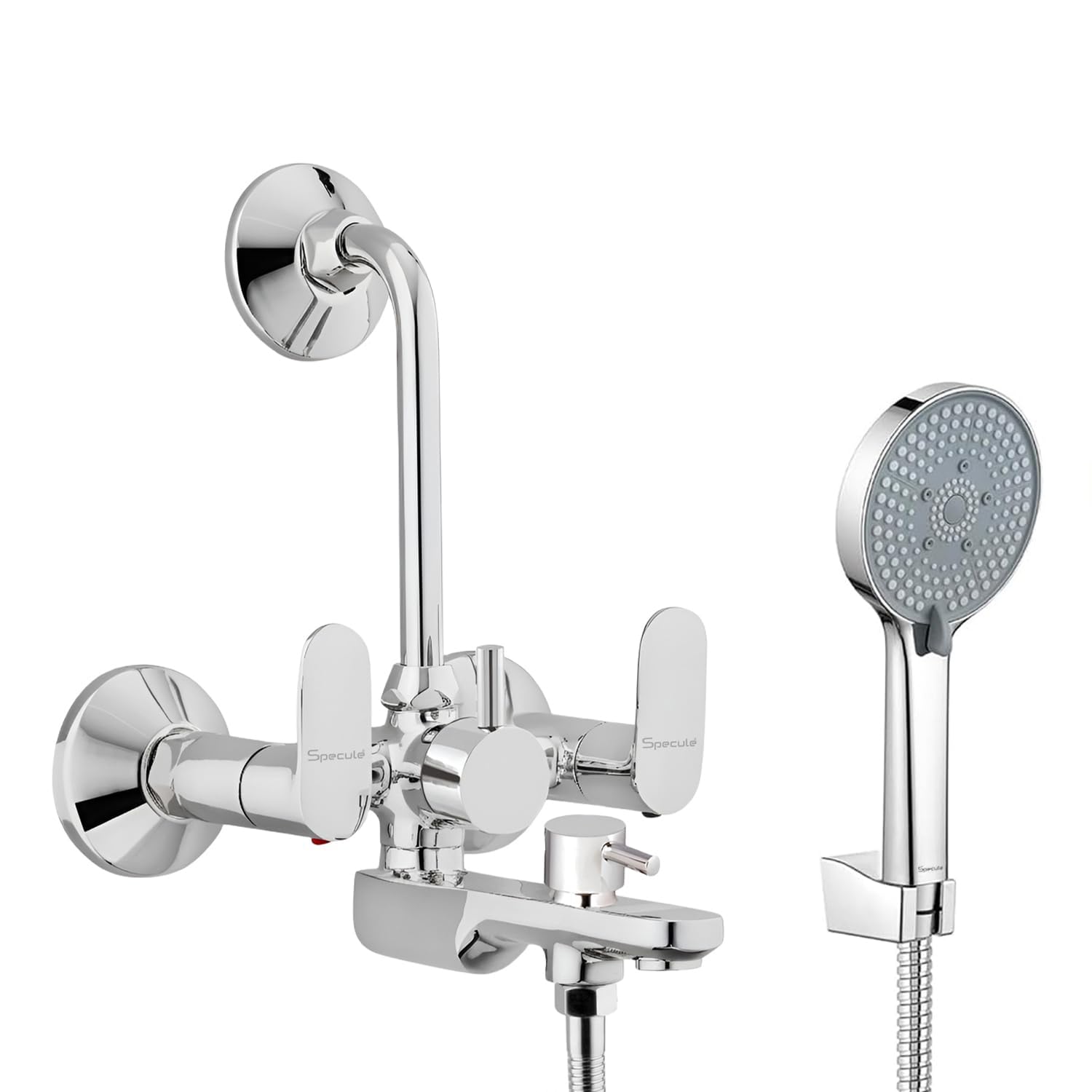 Topaz 3-in-1 Wall Mixer with Hand Shower - Chrome -9