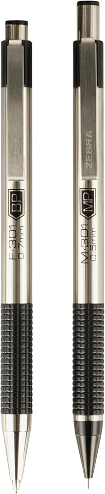 Amazon.com: Zebra Pen Stainless Steel Writing Set, M-301