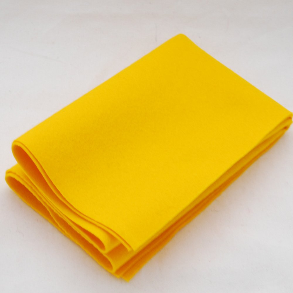 100% Pure Wool Felt Fabric - 1mm Thick - Mustard Yellow - 40cm x 50cm