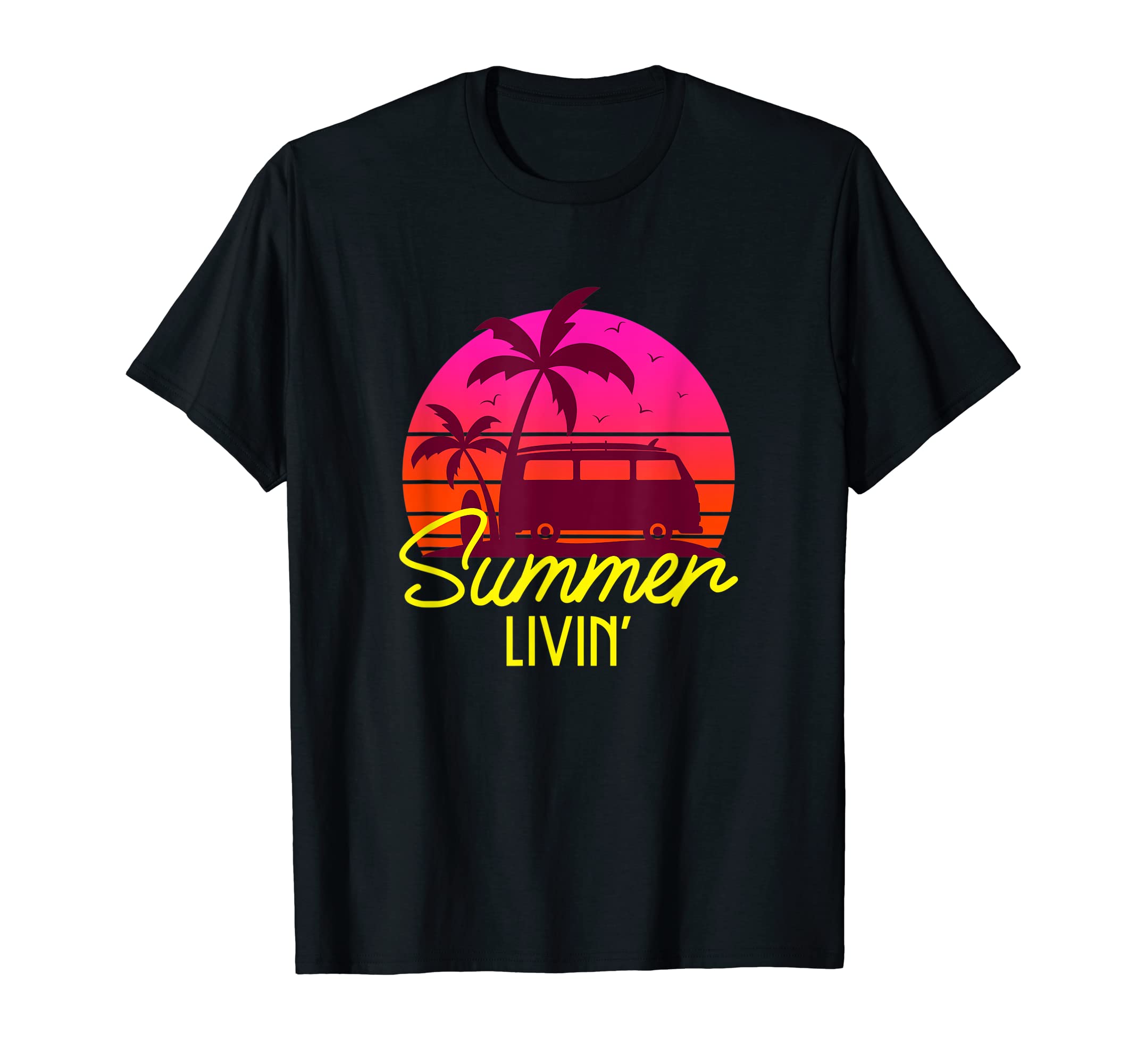 Summer Livin' Sunset Themed TShirt T-Shirt