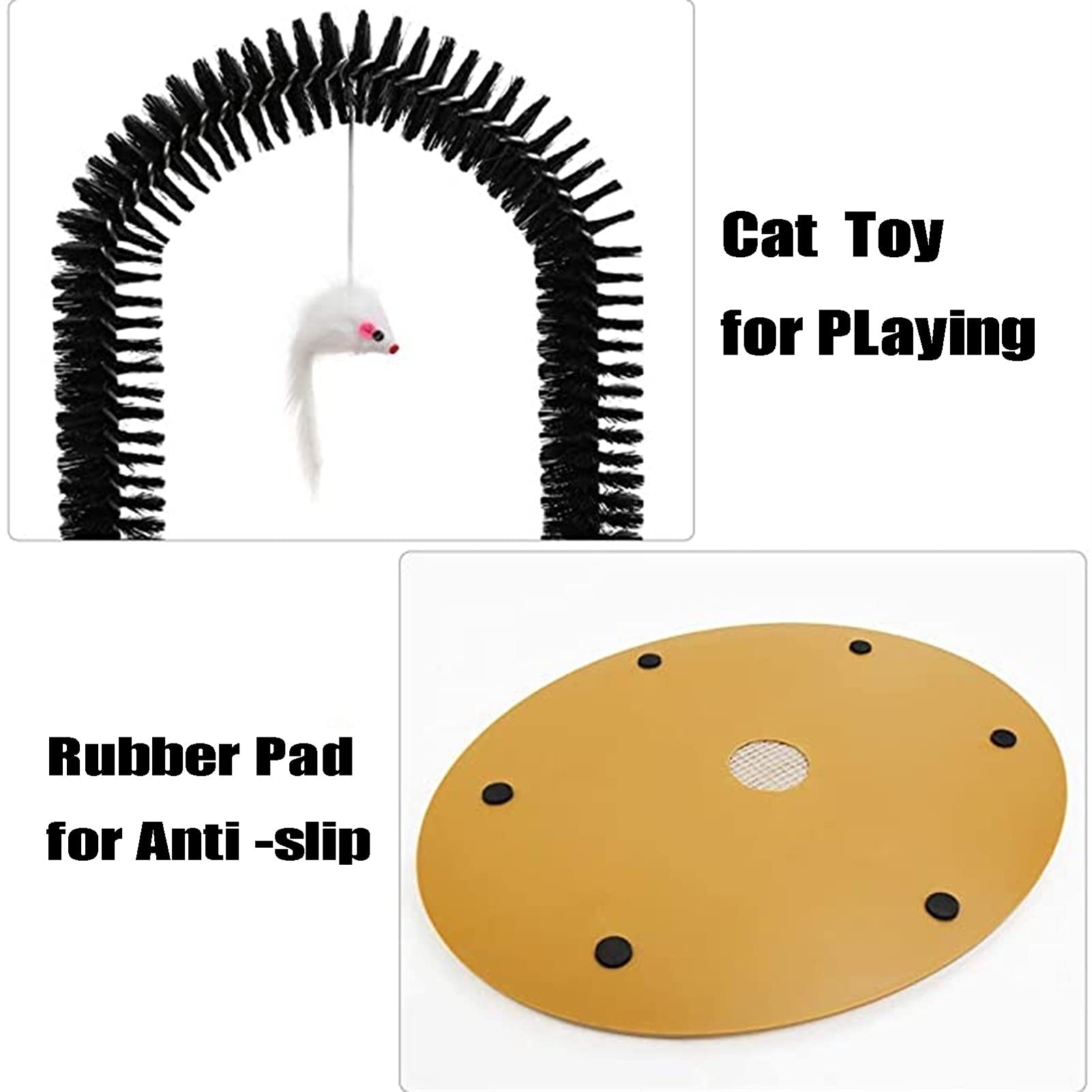 Katzenbürste Cat Corner Pinsel - 3 In 1 Funktioneller Katzenbogen, Katzen-Selbstpflege-Massagegerät-Haustierspielzeug, Multifunktionaler Kratzer (Color : Cat Arch)