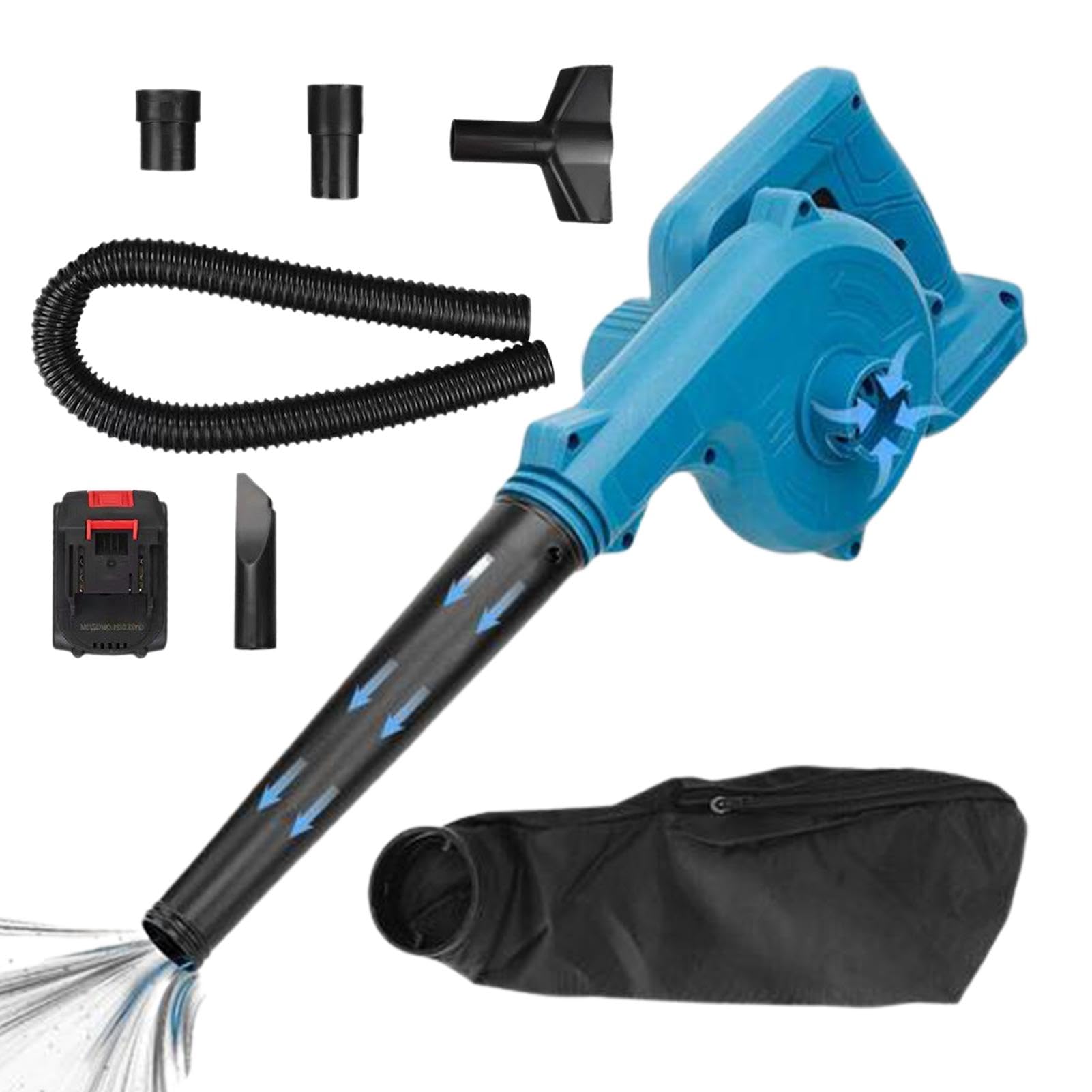 Spruzzatore d'aria elettrico, soffiatore a batteria a batteria, pulitore manuale per auto, raccogli polvere per auto, con manico ergonomico per garage, terrazze, giardini domestici | pulitore manuale per auto, raccogli polvere per auto, con manico ergonom