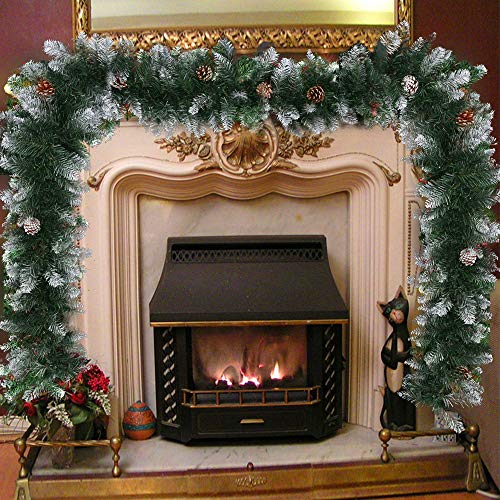 2,7 M Ghirlanda Natalizia Artificiale con Neve