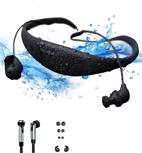 Tayogo Reproductor de MP3 impermeable para nadar + auriculares Bluetooth para correr Auriculares subacuáticos IPX8, reproductor de música de 8 GB, Tayogo Reproductor de MP3 impermeable para nadar + auriculares Bluetooth para correr Auriculares subacuáticos IPX8, reproductor de música de 8 GB,