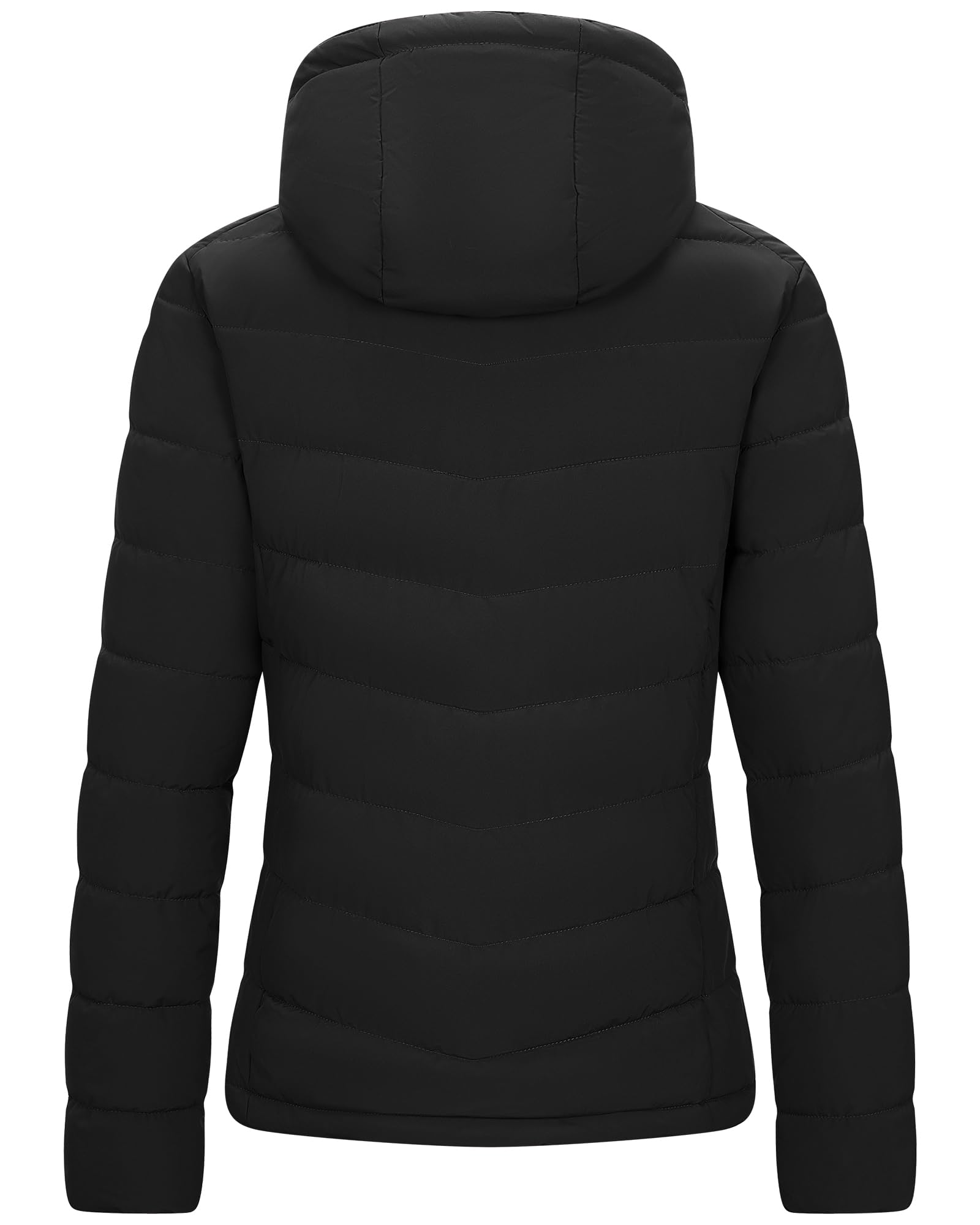 Outdoor Ventures Damen Steppjacke Warme Winterjacke mit Kapuze Wasserdichte Leichte Übergangsjacke Pufferjacke Damenjacke für Freizeit Wandern Reisen