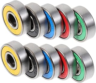 Toddmomy 50 Peças Rolamentos De Scooter Acessórios De Rolamento De Esferas Longboard Skate Rolamentos De Skate Em Miniatura Rodas Rolamentos De Esferas Rolamentos Deslizantes Aço