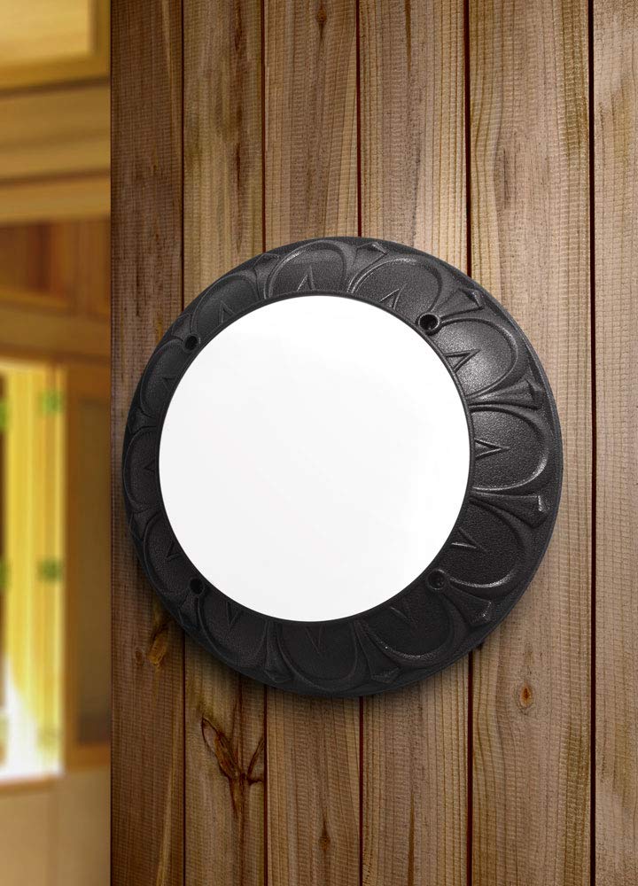 Rita E27 Black IP66 Outdoor Wall/Ceiling LED Surface Light by Fumagalli