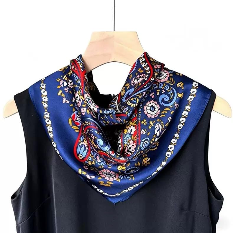 Image of ANDANTINO 100% Mulberry Silk Scarf -21 inch Square Neckerchief with Gift Packed