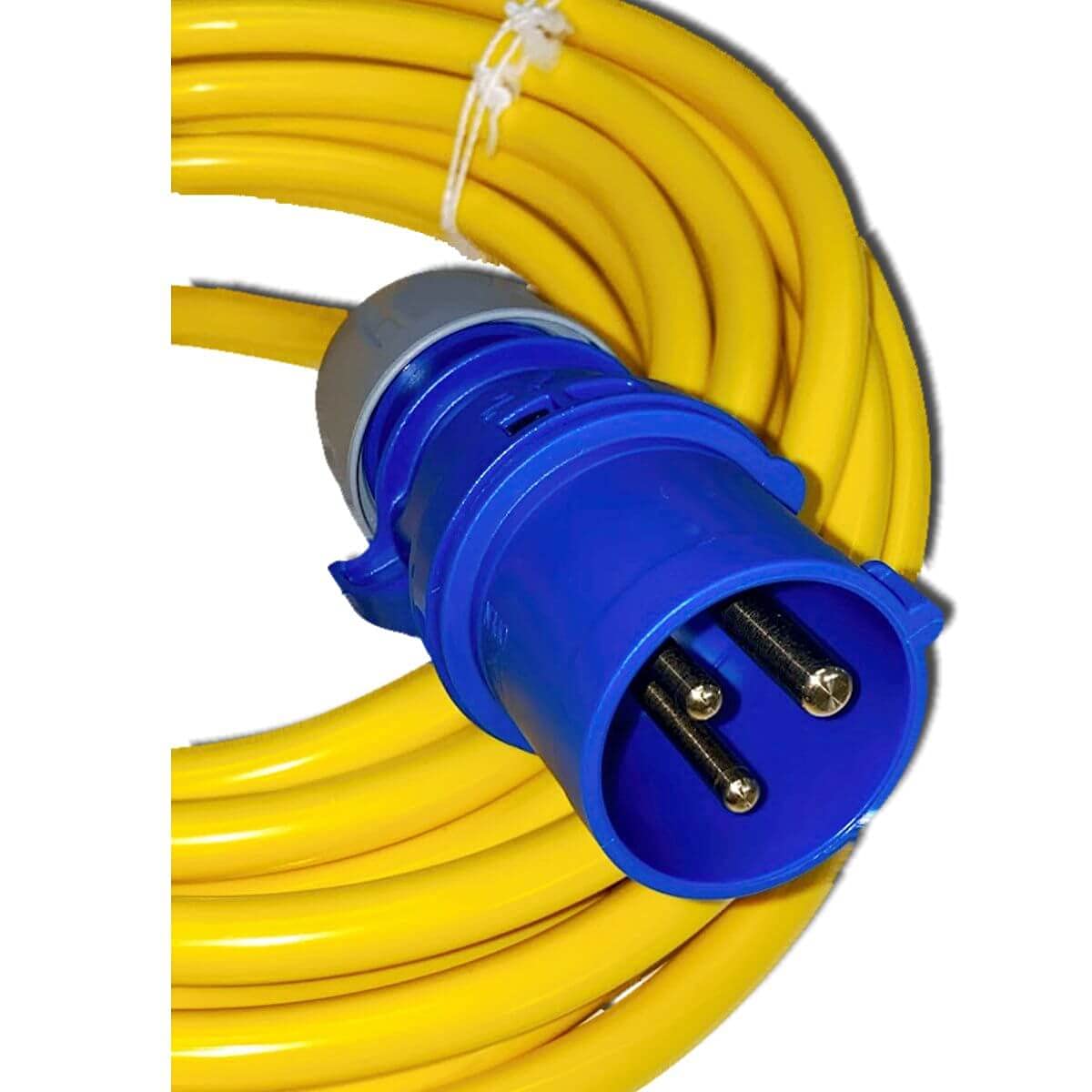 CEE - Cable de camping (10 m, K35, AT-N07V3V3-F, 3G2,5, IP44, 3 x 2,5 mm, 230 V, 16 A, IP44, color amarillo)