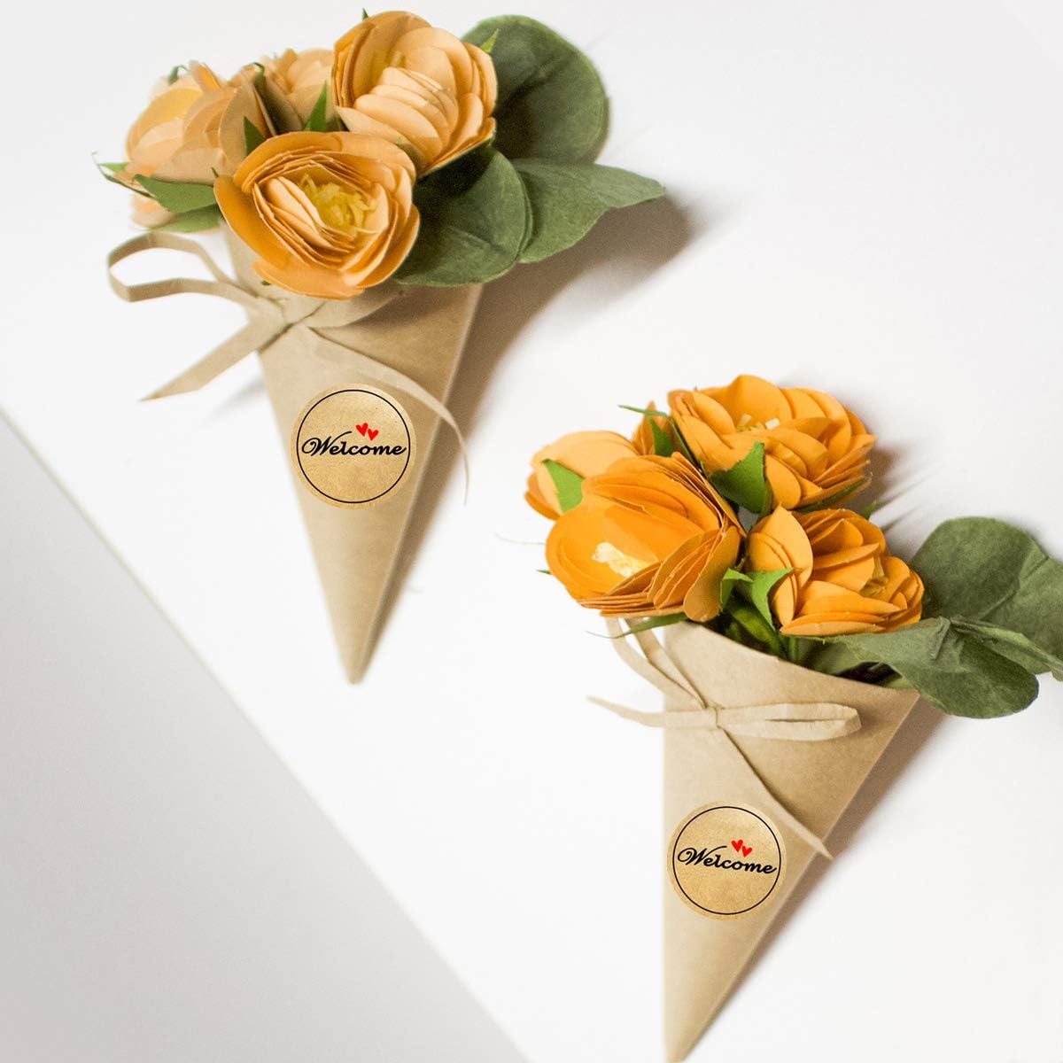 Kraft Welcome Stickers,Wedding Party Favor Bag Labels Invitation Card Envelope Seals for Bridal Shower Birthday Party,2 Inch 160 Pcs Per Pack - Image 5