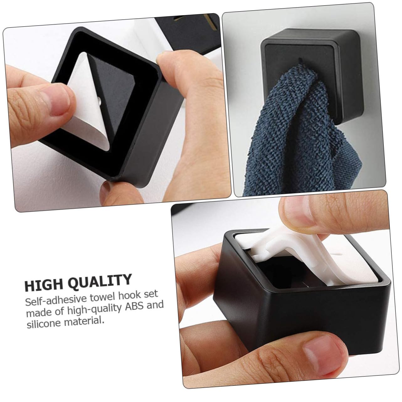 UKCOCO 18piezas Soporte De Toalla Adhesivo De Ganchos De Abs Para Cocina y Baño Fáciles De Instalar Sin Taladrar Clips De Paño Para Hogar