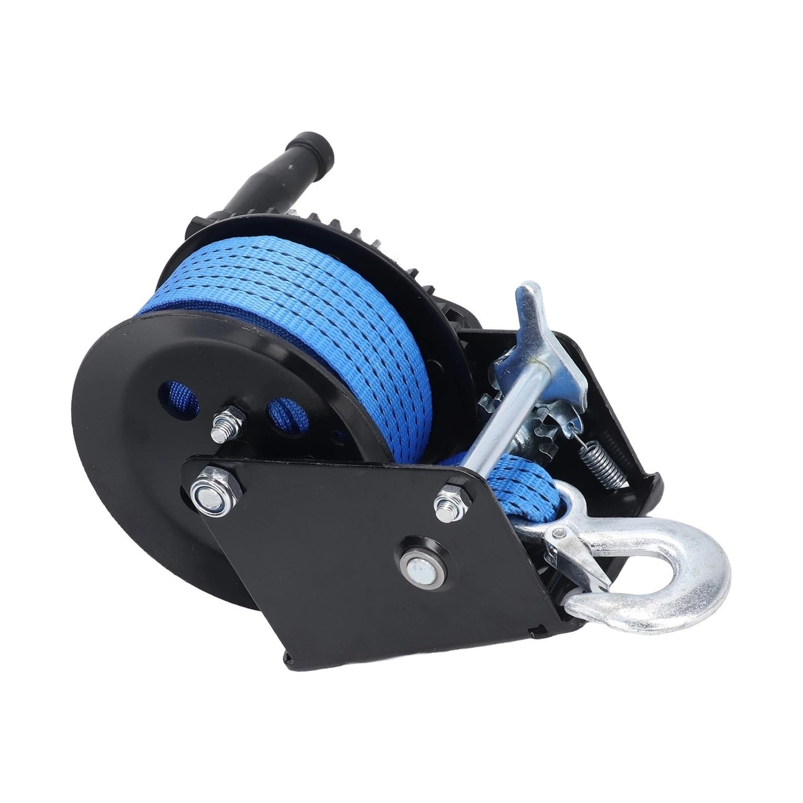 Verricello manuale – Manovella in lega di acciaio resistente con cinturino in nylon per sollevamento industriale, ATV, UTV, uso marittimo – soluzione durevole e affidabile