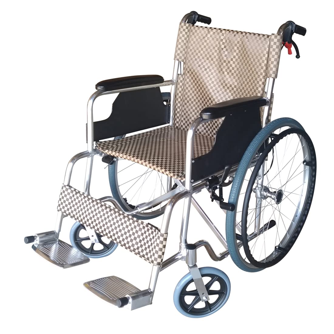 POLIRONESHOP TOSCA Fauteuil Roulant Pliable en Aluminium Léger, Auto-Poussé, Transport Facile, Ergonomique, Compact, Idéal pour Mobilité Réduite – Design Élégant Coloris (Or)