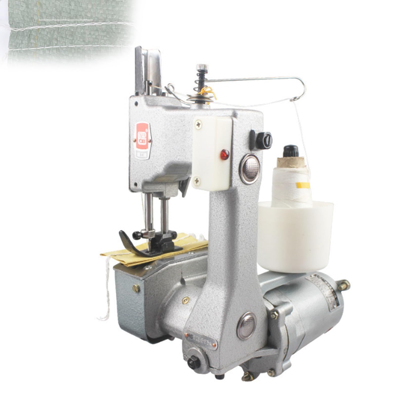 Macchina da cucire elettrica automatica, portatile, 800 punti/min, lunghezza regolabile del punto, per sacchetti tessuti, sacchi di riso, sacchetti in PP
