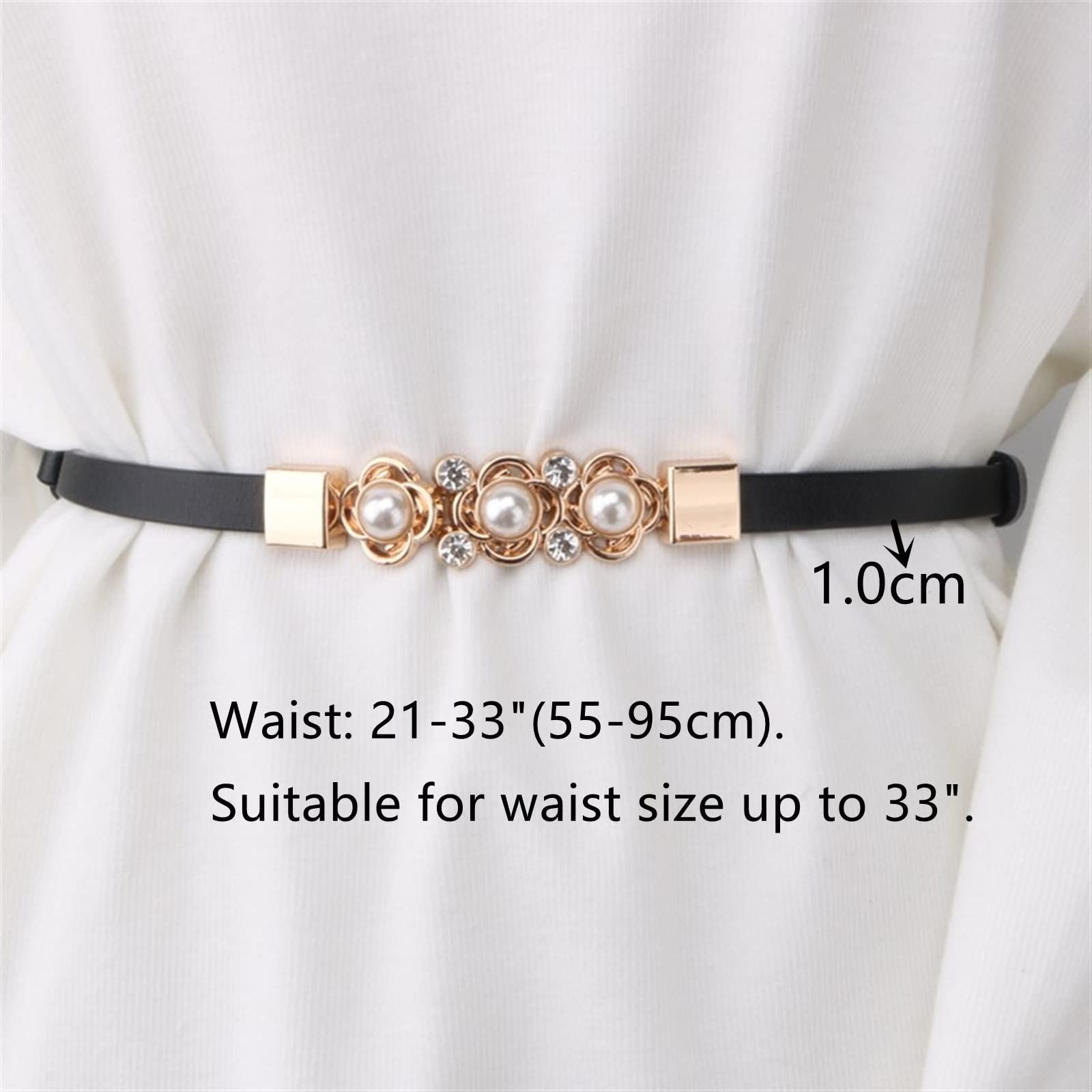 Women\'s light black  suede/leather Gold Flower Accents skinny belt adjustable Suede Flower Belt - Etsy main image 2