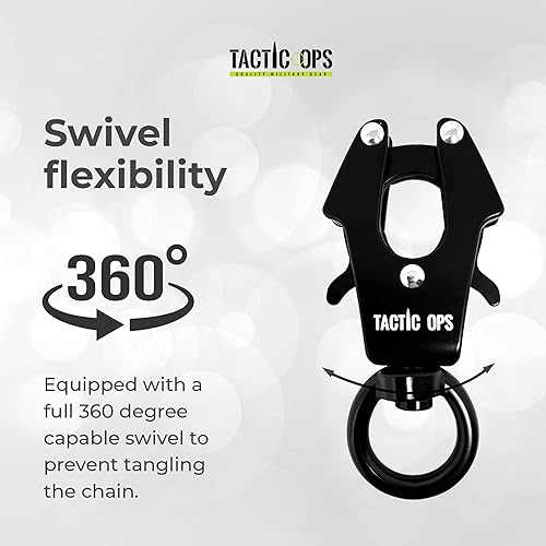 Miniatura 2 de Correa de perro con clip de ranallavero de sujeción de clip - cierre giratorio de liberación rápida resistente - círculo negro