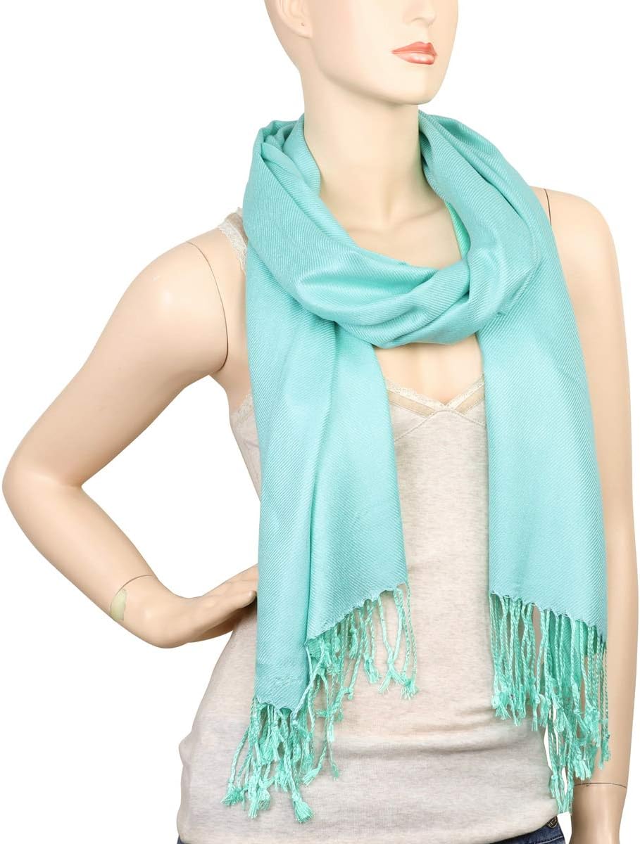 Falari Women's Soft Solid Color Pashmina Shawl Wrap Scarf Wedding Favors Bride Bridesmaid Gifts Evening Dress - Image 4