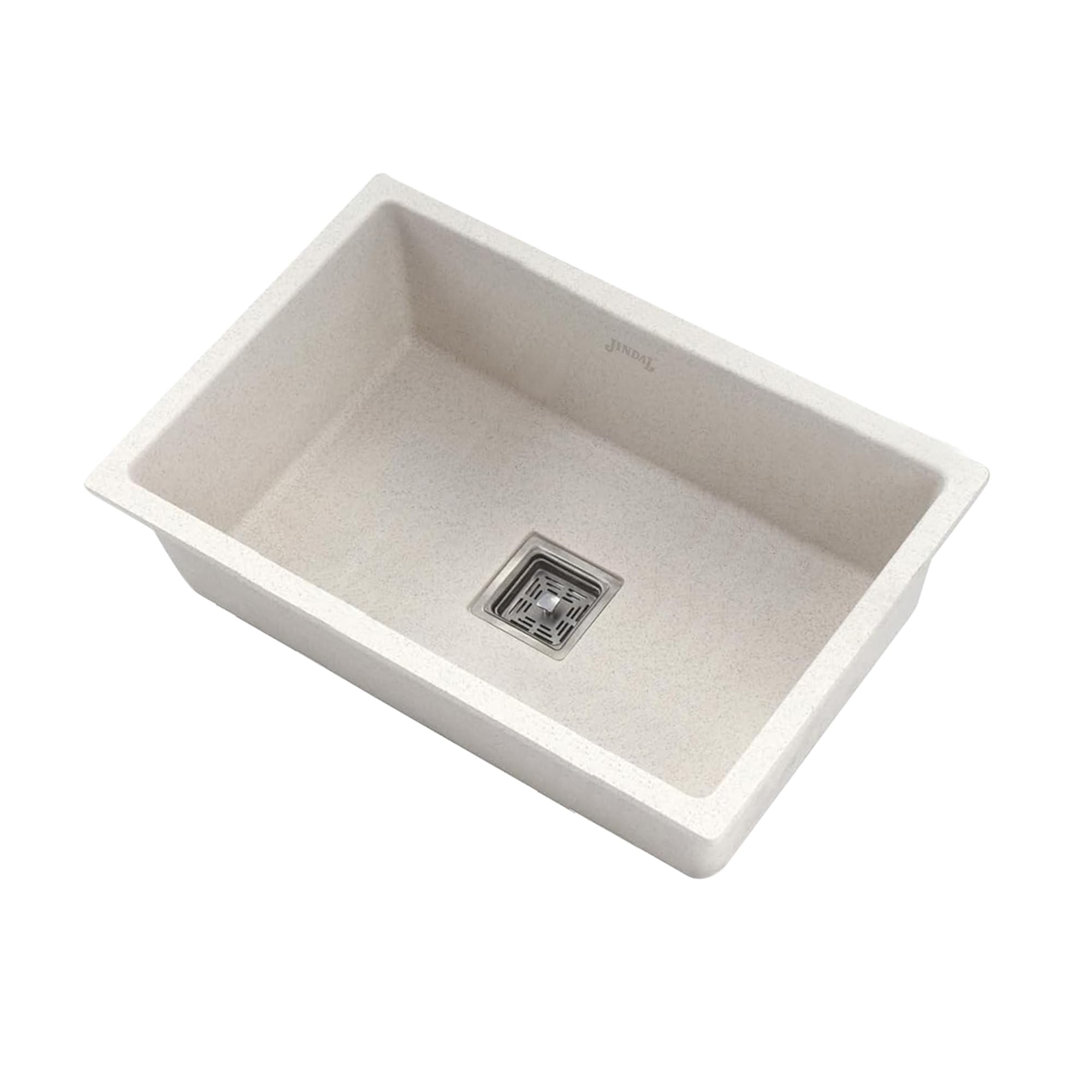 JINDAL Quartz Single Bowl 18x16x9 Inches Kitchen Sink | Quartz Metallic Sink | Coupling Sink | Non-fading Colour | UV Protection |kitchen sink quartz |Grey | Wash Basin for kitchen | 0211QZ