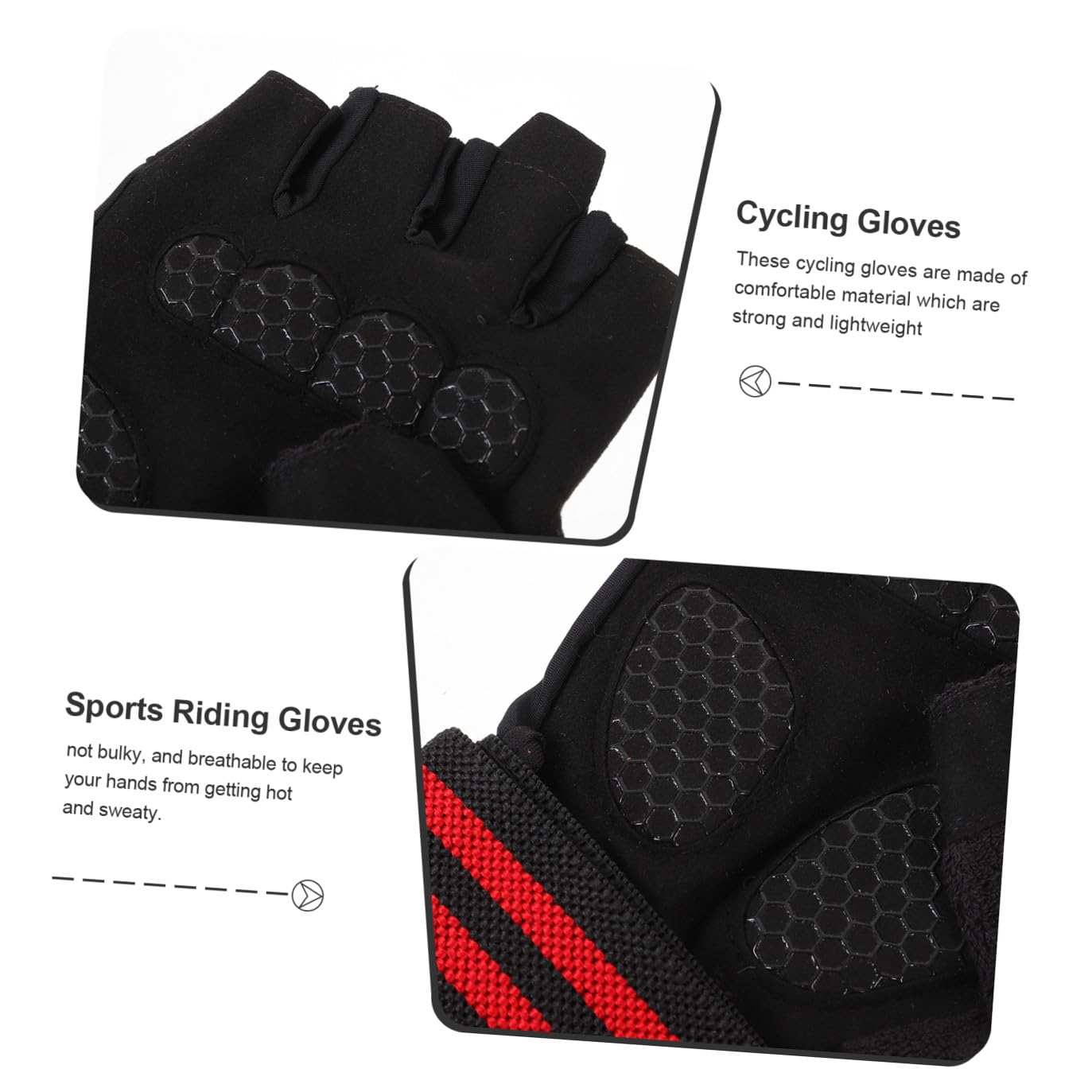 PACKOVE 3paare Halbfinger Fahrradhandschuhe Für Outdoor-Sportarten rutschfest Atmungsaktiv Schockabsorbierend Für Radfahren Joggen Und Freizeitaktivitäten Mit Logo