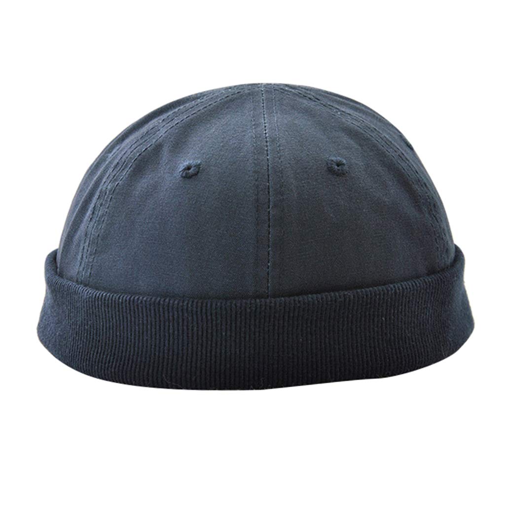 Meri SHOPP Fashion Skullcap Sailor Cap Rolled Cuff Brimless Beanie Hat 60cm Dark Blue As Per Description Clothing, Shoes & Accessories | Mens Accessories | Hats-image-46