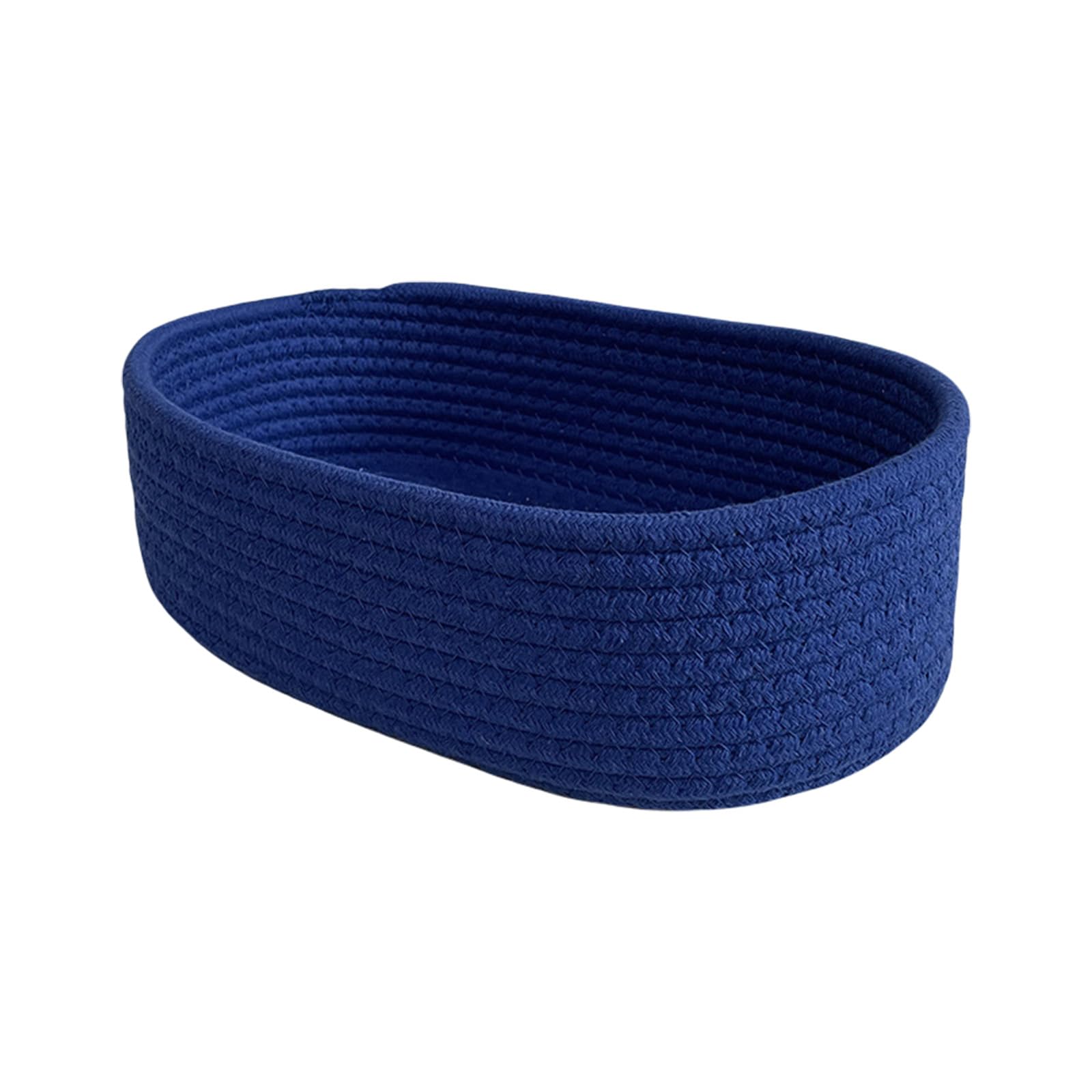 Decorative Cotton Rope Woven Storage Basket Desktop Sundries Organiser Snacks Toy Holder Home Organization Supplies Home Decorative Storage Basket