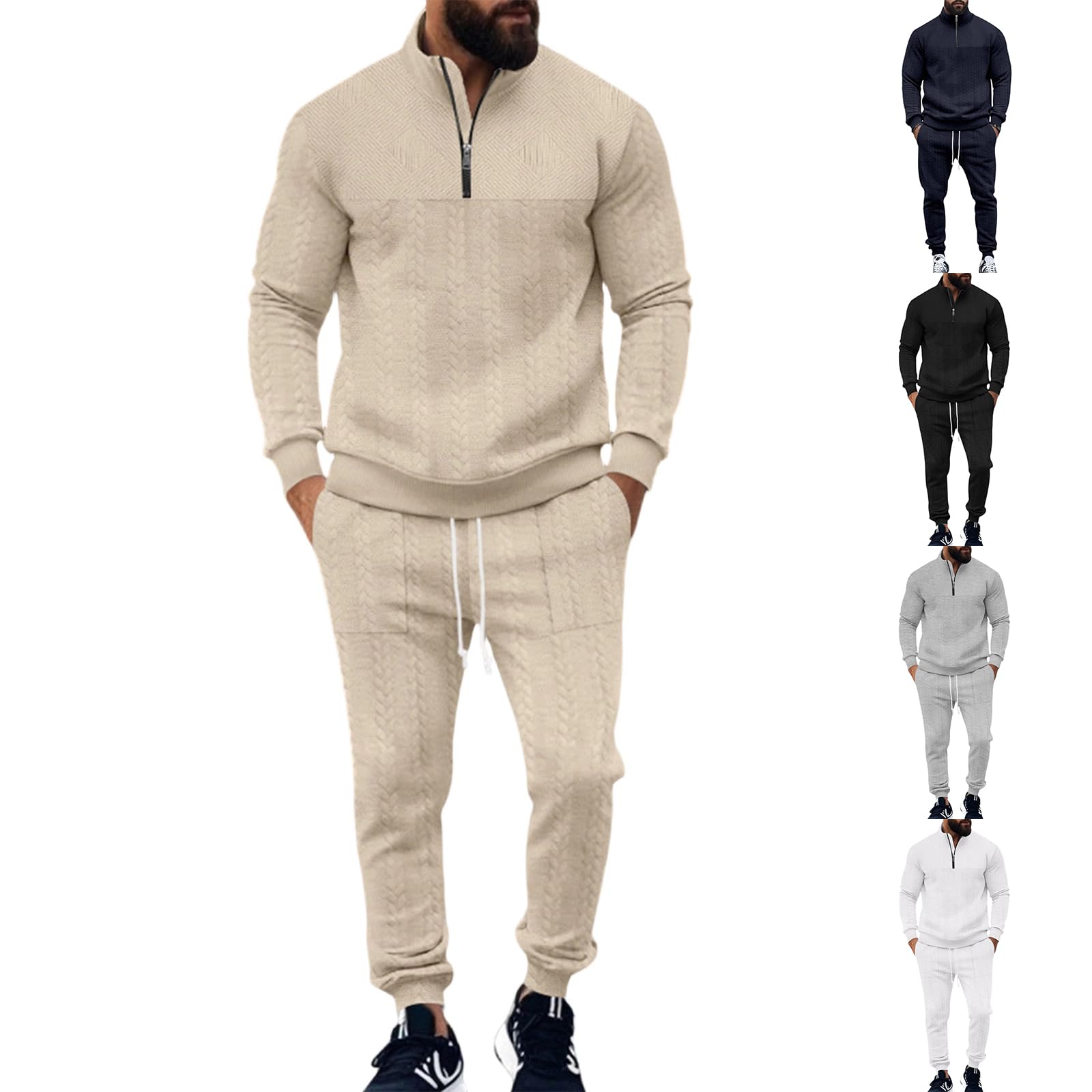 Pantalones deportivos de felpa para hombre, hip-hop, trajes deportivos de invierno de dos piezas, multifuncionales, trajes de fitness completos para hombre, conjunto de chándal de forro polar