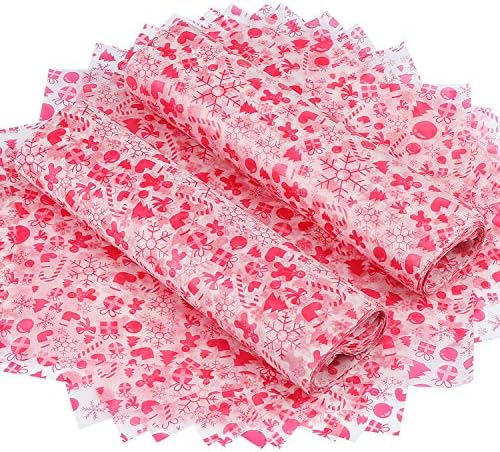 TsunNee Food Wrapping Paper, Wax Paper, Cake Wrappers, Gift Wrapping Paper for Crafting Cheese Christmas Xmas, 9.8 x 8.6inches, 100 Pieces