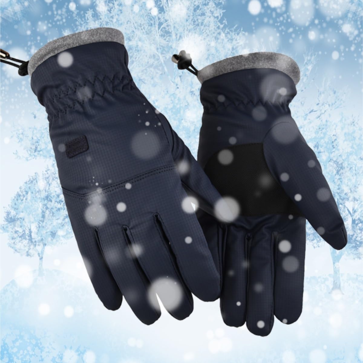 Handschuhe Winterhandschuhe, Warme Handschuhe for Damen Und Herren, Touchscreen-Handschuhe for Kaltes Wetter Thermohandschuhe(Blue)