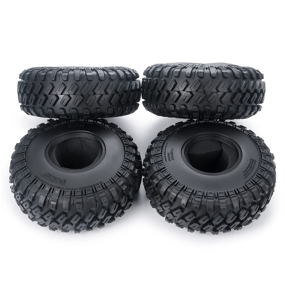 ZuoLan XUNJIAJIE 4PCS 2.2inch RC Rubber Wheel Tyre 140mm/5.5inch Tires with Foam Insert for 1/10 RC Crawler Car Axial Wraith 90048 RR10 - Image 3