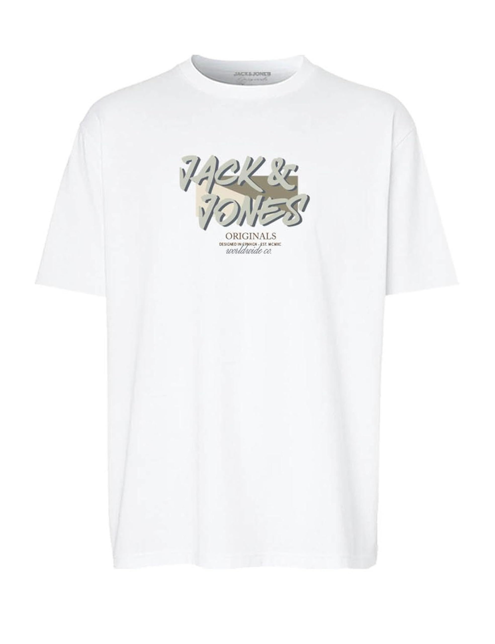 JACK & JONES Jorvarenna Tee SS Crew Neck FST, Bright White, M