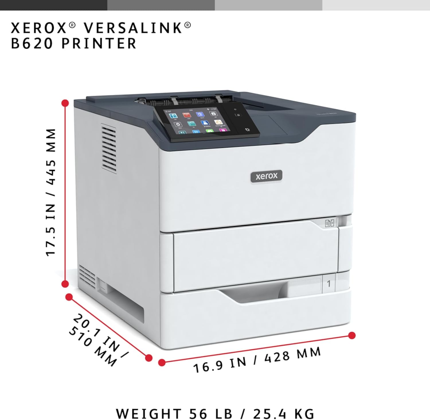 Xerox VersaLink B620DN Monochrome Printer, Laser, Duplex, Letter, 65 PPM