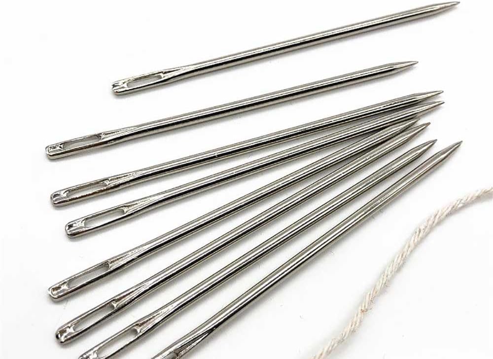 Heavy Duty Sewing Needles Kit for Home Upholstery, Leather Sewing Needles Leather Craft Needle, Upholstery Needles Kit for Leather, Carpet Canvas Repair (15 Piece,25cm Length)